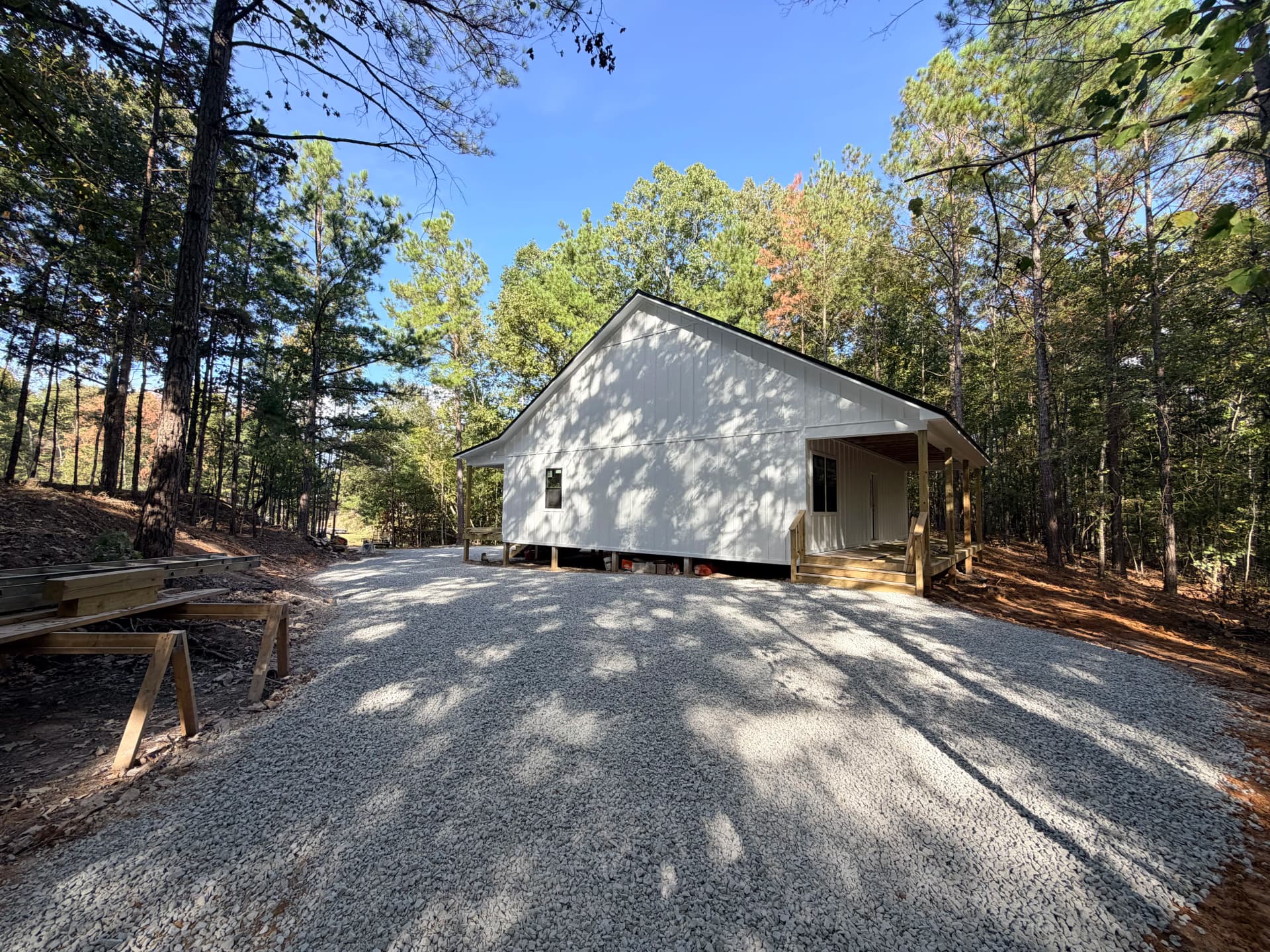 Gravel Driveway and Site Prep for a Wooded Cabin Build
