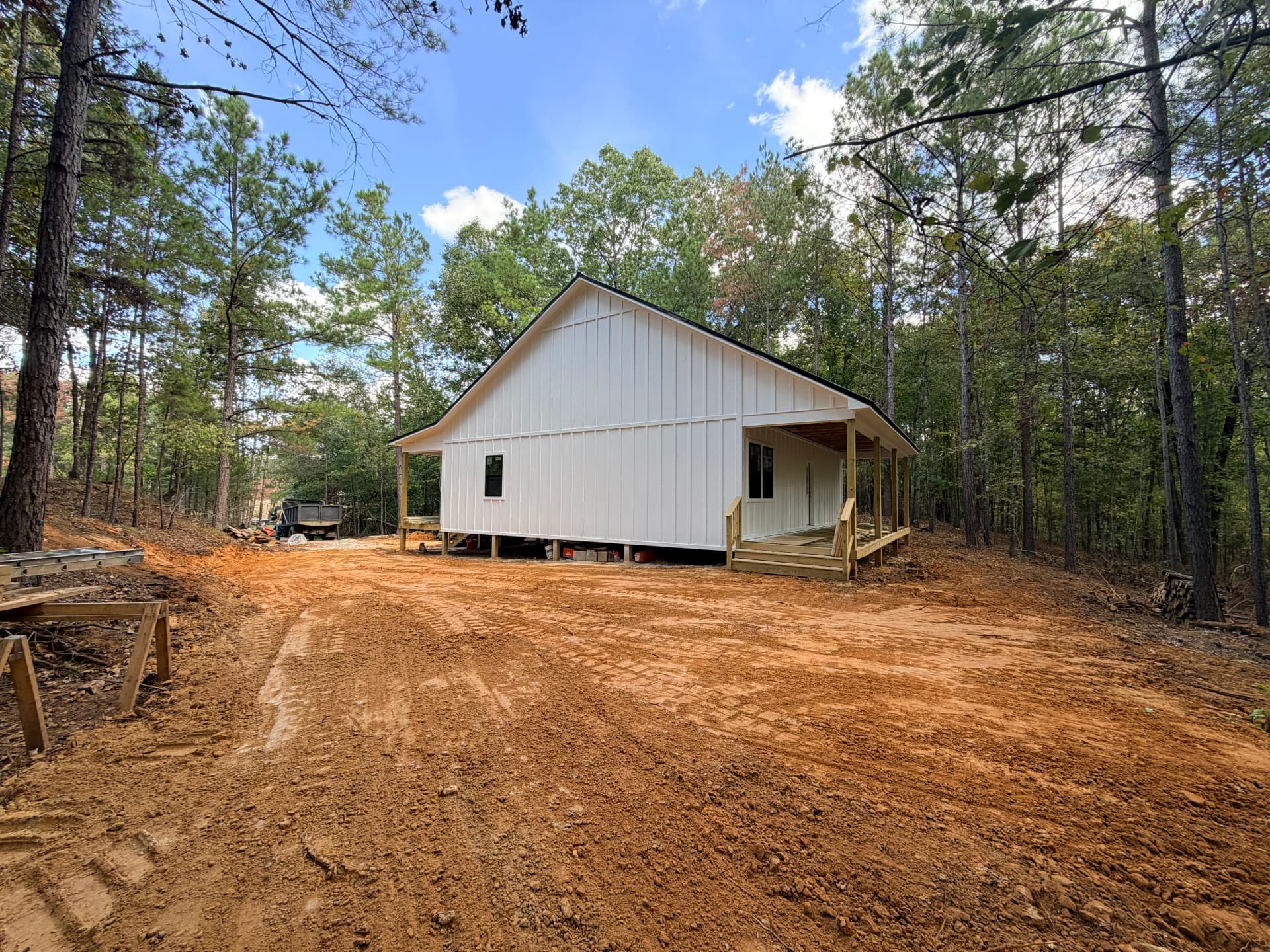 Gravel Driveway and Site Prep for a Wooded Cabin Build