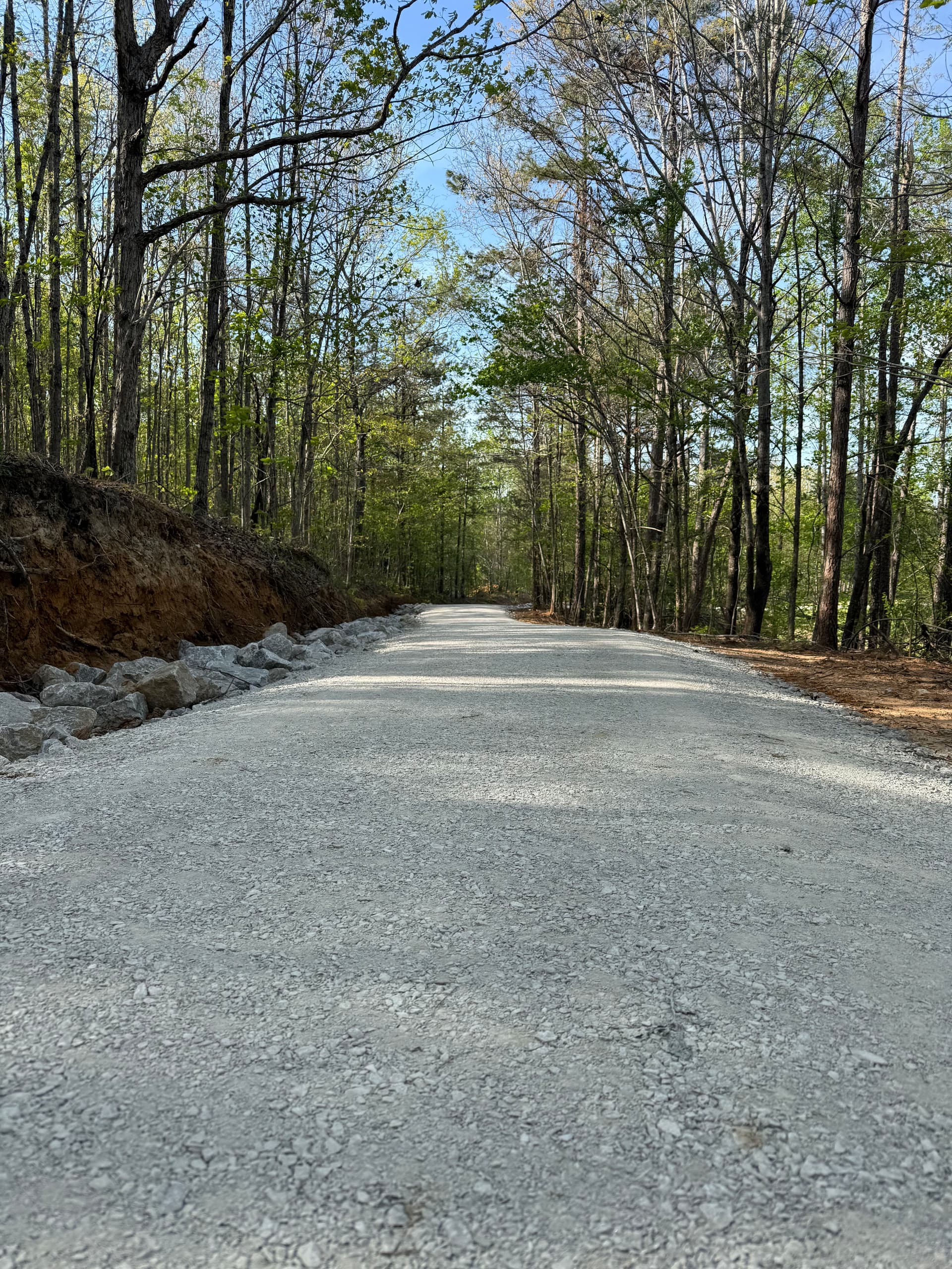 Gravel Driveway Cut Through Wooded Property and Ready to Build image